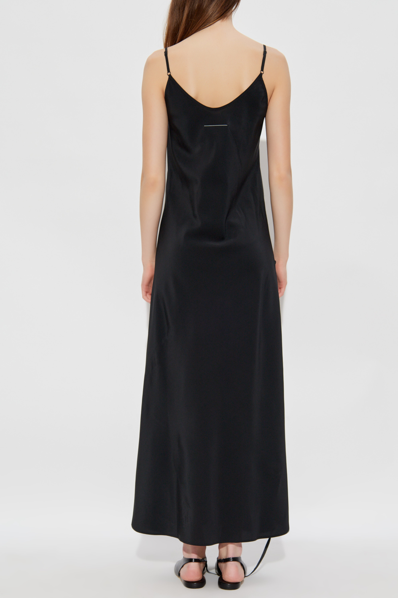 エムエムシックス MM6 Maison Margiela Silk Mini Dress MM6 Maison Margiela Plunging v-neck Mini Dress | Black